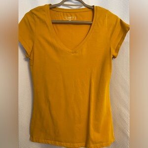 Simons mustard color V neck T shirt